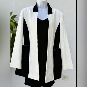 Kasper Black and White Blazer